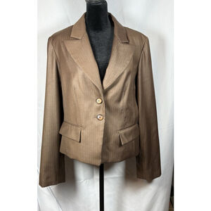 Isabel & Nina Women Blazer, Size 14, Brown, Polyester Blend Business